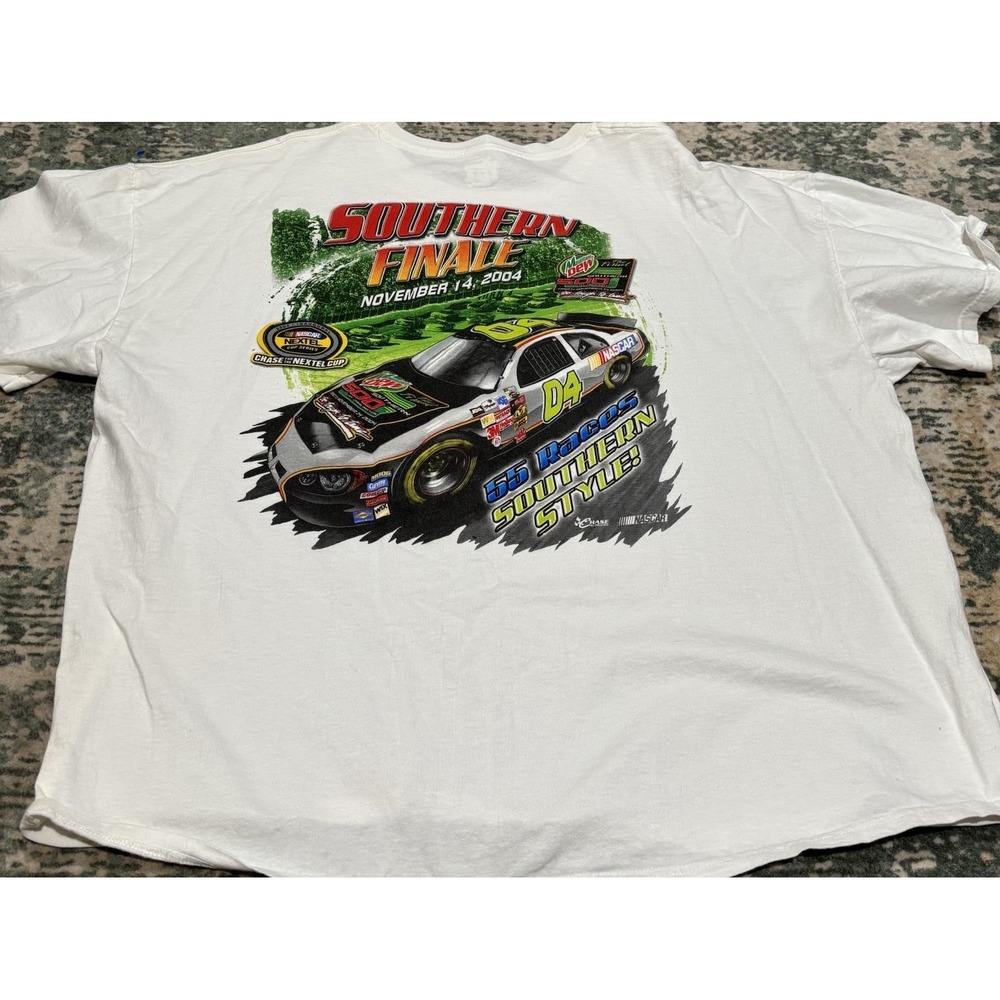 vintage 2004 NASCAR Mountain Dew Southern Finale event t-shirt 2XL